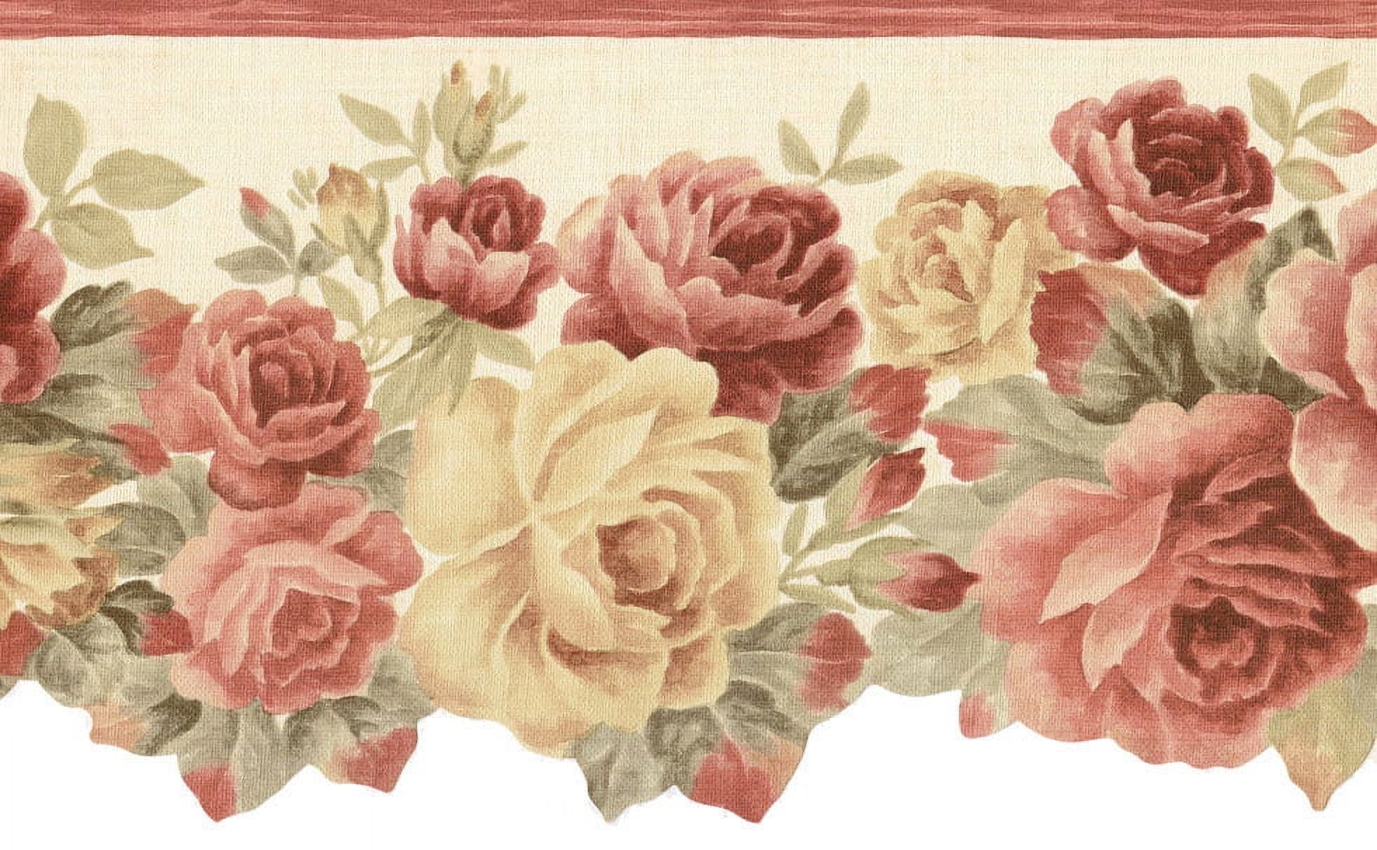 Norwall Floral Rose, Stain Resistant Wallpaper