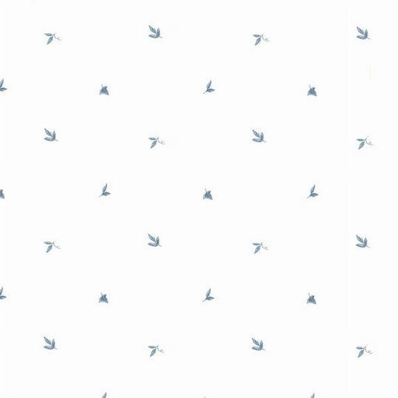 Norwall Wallcoverings BT23331 Kitchen Elements Leaf Spot Blue Wallpaper