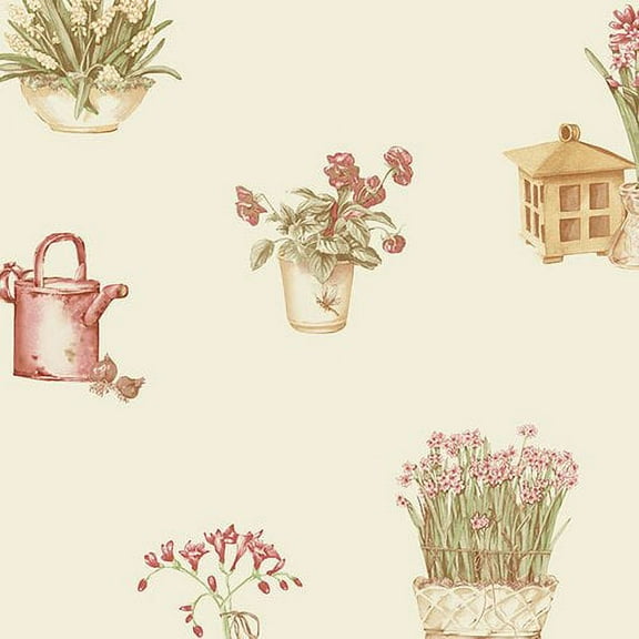 Norwall Wallcoverings Inc Kitchen Elements 32.7' x 20.5'' Gardening Sidewall Wallpaper