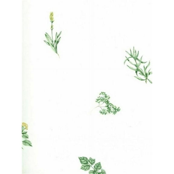 Norwall Wallcoverings KC18532 Kitchen Elements Herb Sidewall Wallpaper Yellow, Greens