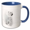 thumbnail image 1 of 3drose, Norway, Arctic Ocean, Svalbard. Walking Polar Bear., 11oz Two-tone Blue Mug, 1 of 6