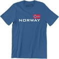 thumbnail image 1 of Norway Distressed Flag Noreg Norwegian Norge Football Men's T-Shirt, 1 of 4