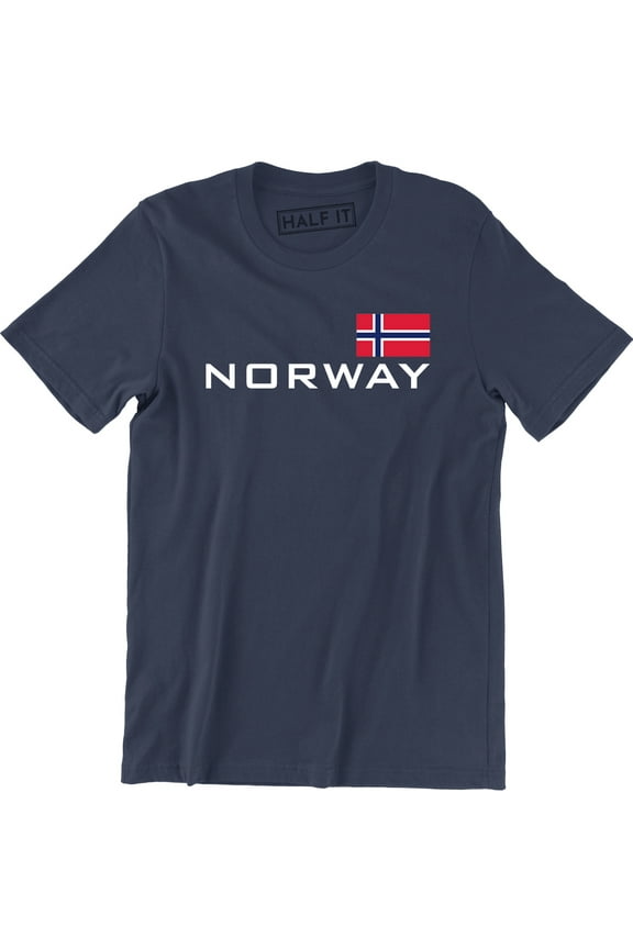 Norway Distressed Flag Noreg Norwegian Norge Football Men's T-Shirt
