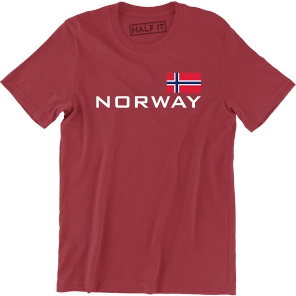 Norway Distressed Flag Noreg Norwegian Norge Football Men's T-Shirt