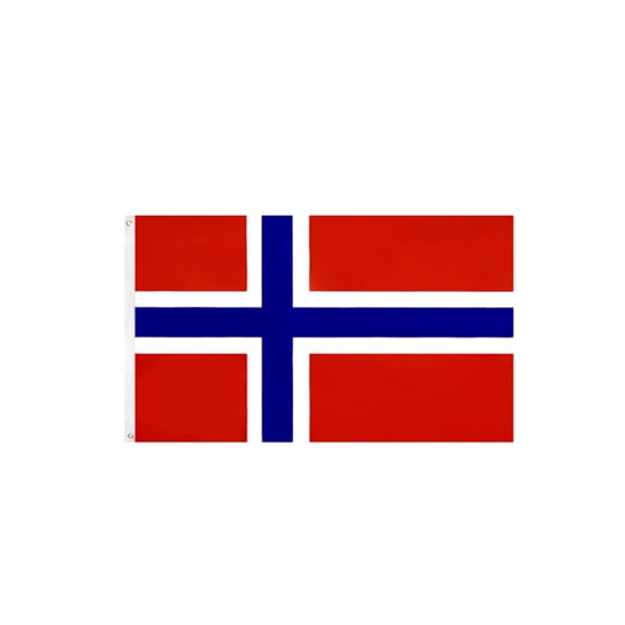 Norway Flag 3/5 ft Polyester Banner with Grommets Double Stitched Edges Printed National Style Flag for Indoor Outdoor Use