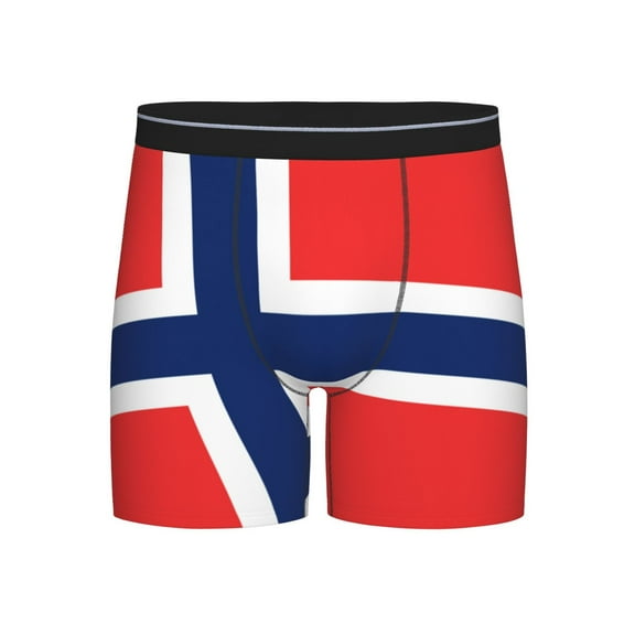 Norway Flag Boxer Briefs Novelty Underwear With Fly Underwear For Men