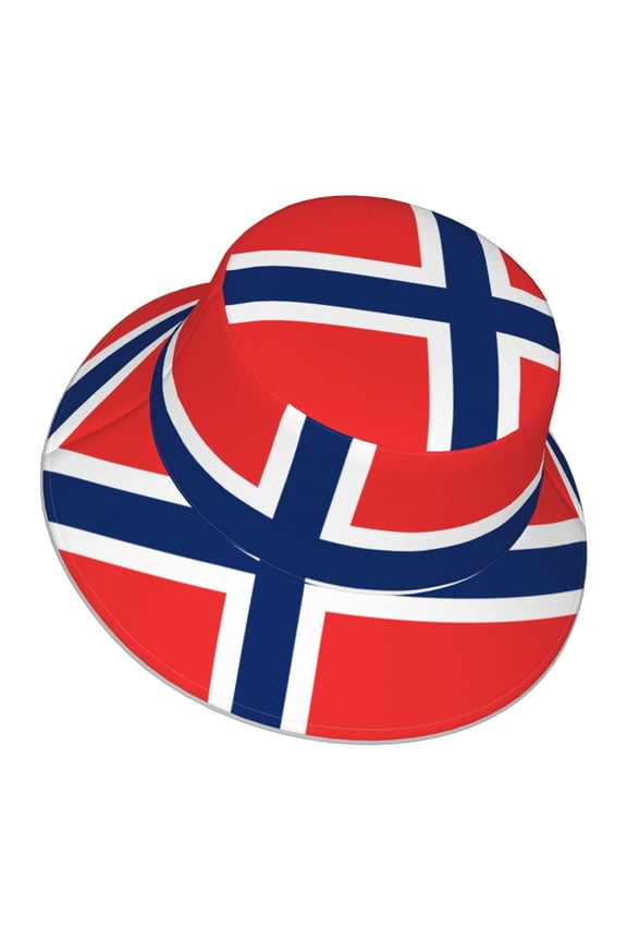 Norway Flag Bucket Hat With Reflective Stripe For Men Women Reversible Outdoor Travel Hiking Beach Caps