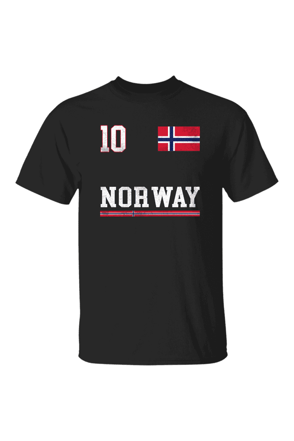 Norway Flag Emblem Norwegian Pride Proud Men Women Soccer Fan T-Shirt