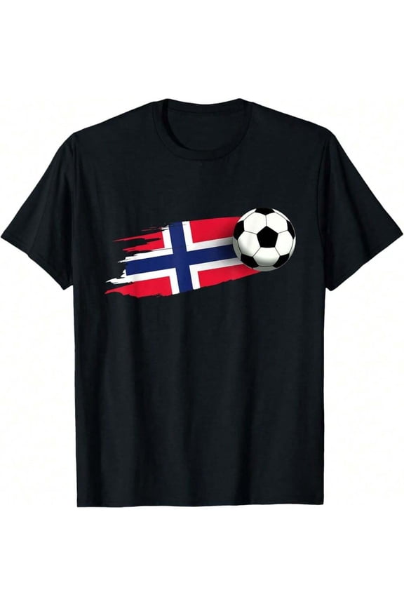 Norway Flag Jersey Norwegian Soccer Team Norwegian T-Shirt Gift For Crafters Gift For Book Lovers,Funny Graphic T Shirts,100 Percent Cotton T Shirt,Oversize