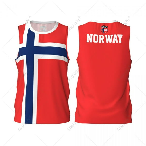 Norway Flag Norse Men Basketball Sports Jersey Running Fitness Multifunction Sleeveless tshirt Exclusive Custom Name Nunber