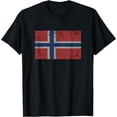 thumbnail image 1 of Norway Flag Norwegian Blue Scandinavian Cross T Shirt, 1 of 4