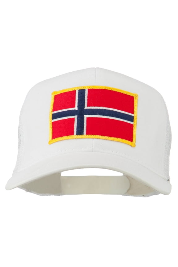 Norway Flag Patched Mesh Cap - White OSFM