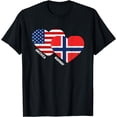 thumbnail image 1 of Norway Flag Shirt Norwegian American Pride Vintage T-Shirt, 1 of 4