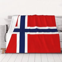 Norway Flag Warm Cozy Plush Throw Blanket for Couch Bed Sofa 60"x50"