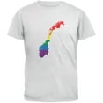 thumbnail image 1 of Norway LGBT Gay Pride Rainbow White Adult T-Shirt - 2X-Large, 1 of 1
