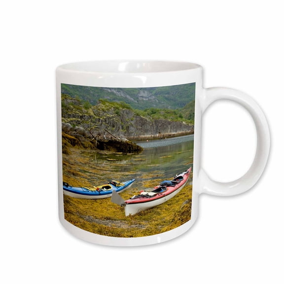3drose, Norway, Lofoten. Sea Kayaks in Intertidal Zone - Eu21 Fno0074 - Fredrik Norrsell, 11oz Mug