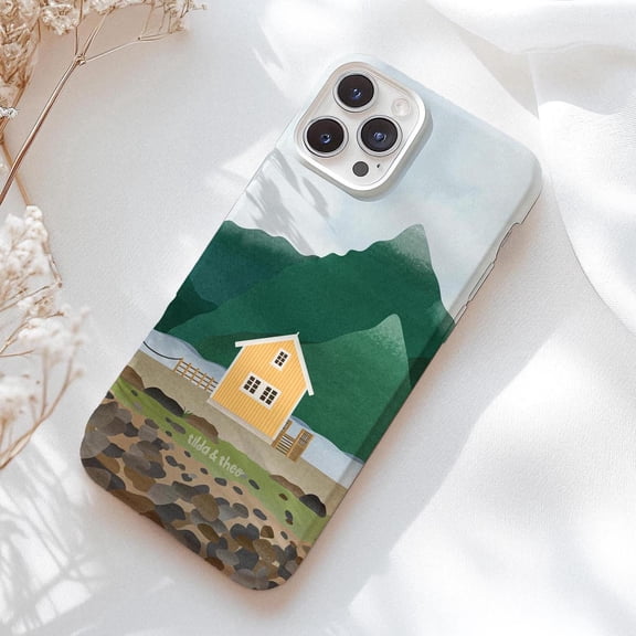 Norway Mountain Scenery Phone Case Compatible With iPhone Samsung Shockproof Hard Cover Nordic Travel Gift