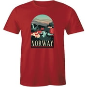 Norway National Team Norwegian Pride Nature Lover Geographical Travel T-Shirt
