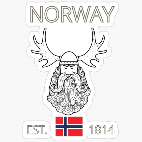 Viking Graphics Sticker Norway - Nordic Viking Sticker Phone Decal Water Bottle Stickers Car ...