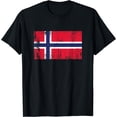 thumbnail image 1 of Norway Norwegian Flag Gift Football-Fan Sports Adults Kids T-Shirt, 1 of 2
