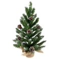 Norway Pine Christmas Tree in Burlap Base, 24", Brown