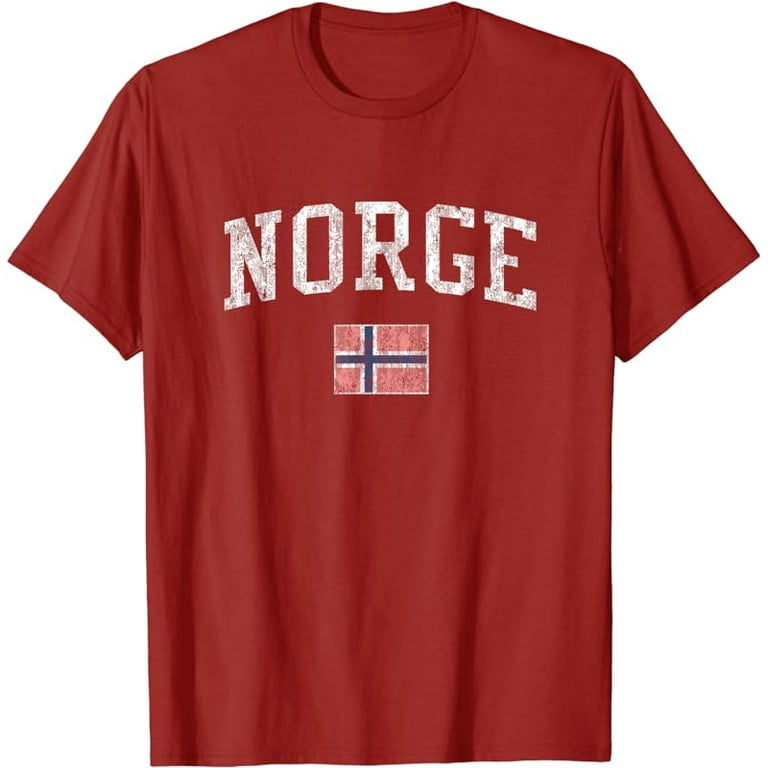 Norway T-Shirt Vintage Sports Design Norge Norwegian Tee Norway T-Shirt Vintage Sports Design Norge Norwegian Tee