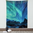 thumbnail image 1 of Norway Tapestry, Gloomy Green and Blue Scene Borealis Atmosphere, Wall Hanging for Bedroom Living Room Dorm Decor, 60W X 80L Inches, Sea Blue Dark Seafoam, by Ambesonne, 1 of 5