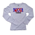 thumbnail image 1 of Norway Tennis - Olympic Games - Rio - Flag Women's Long Sleeve Grey T-Shirt, 1 of 2