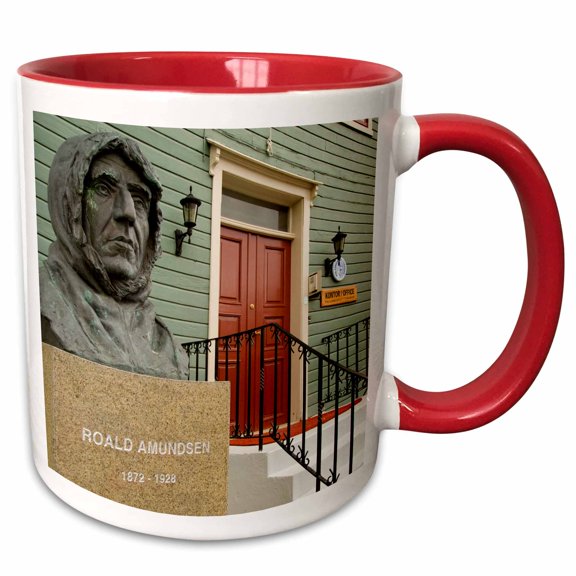 3drose, Norway Tromso, Polar Museum, Ronald Amundsen - Eu21 Cmi0457 - Cindy Miller Hopkins, 11oz Two-tone Red Mug