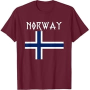 Norway With Norwegian Flag Colors. Men, Women & Kids T-Shirt