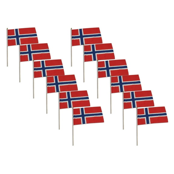 Norway flag 12 x 18 inch - 12 PK