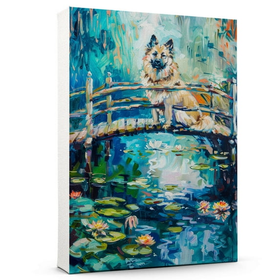 Norwegian Buhund Art Print Poster, Dog Canvas, Norwegian Buhund Wall Art Decor, Dog Art Home Decor Artwork For Bedroom Living Room Bathroom Decor
