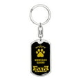 thumbnail image 1 of Norwegian Buhund Keychain Stainless Steel or 18k Gold, 1 of 10