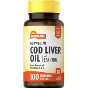 Norwegian Cod Liver Oil | 100 Softgels | With EPA and DHA | For Men and Women | by Sundance