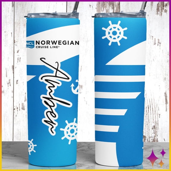 Norwegian Cruise Tumbler Cup Personalized| NCL Norwegian Cruise Tumbler Cup| Custom Norwegian Cruise Cup| Norwegian Cruise Gift Bag Idea, 20 oz