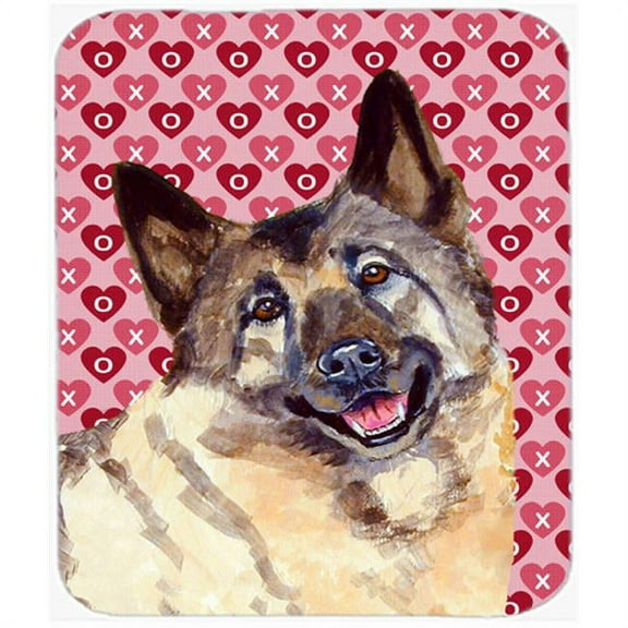 Norwegian Elkhound Hearts Love Valentines Day Mouse Pad, Hot Pad or Trivet