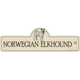 thumbnail image 1 of Norwegian Elkhound Street Sign | Indoor/Outdoor | Dog Lover Funny Home Décor for Garages, Living Rooms, Bedroom, Offices | SignMission personalized gift | 20" Wide, 1 of 5