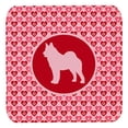 thumbnail image 1 of Norwegian Elkhound Valentine Hearts Foam Coasters - Set 4, 3.5 x 3.5 In., 1 of 1