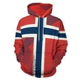 thumbnail image 1 of Norwegian Flag-2 3d Sweatshirts Hoodie Fashion Casual Personality Men's Women Street Hoodie Pullovers Long Sleeve Comfortable Top, 1 of 6
