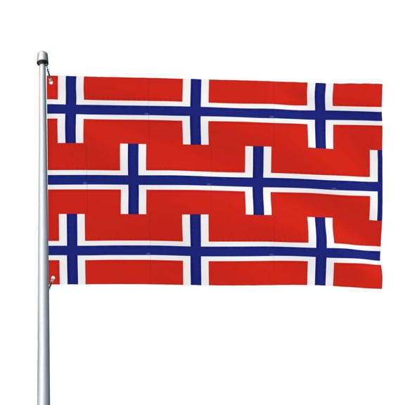 Norwegian Flag 4x6 Feet Flag Polyester Double Stitched With Grommets For Outdoor Indoor Decor