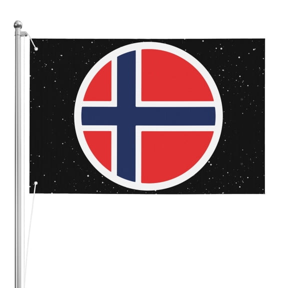 Norwegian Flag Logo Double Sided Flag 2x3ft For Home/Company/Indoor Outdoor Decoration Flag 100% Polyester Banner