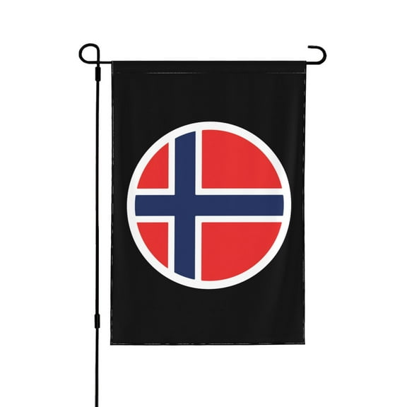 Norwegian Flag Logo Garden Flag 12.5x18 Inch Double Sided Decorations Outdoor Yard Flags For Outside Lawn Porch Garden Decor