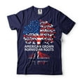 thumbnail image 1 of Norwegian Flag Shirt American Norwegian Shirt American Grown With Norwegian Roots Shirt (4X-Large Navy Blue), 1 of 6