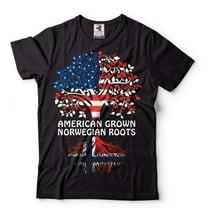 Norwegian Flag Shirt American Norwegian Shirt American Grown With Norwegian Roots Shirt
