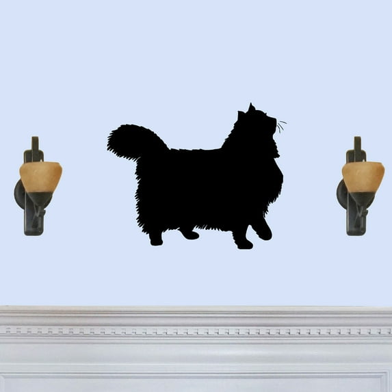 Norwegian Forest Cat Breed Silhouette - Beautiful Solid Steel Home Decor Decorative Accent Metal Art Wall Sign