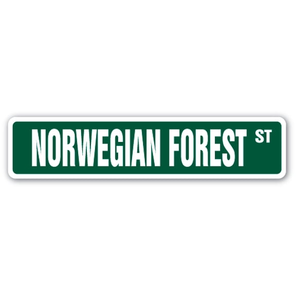 Norwegian Forest Street [3 Pack] of Vinyl Decal Stickers