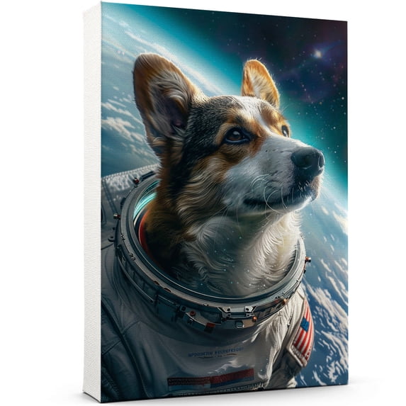 Norwegian Lundehund Dog Wall Decor - Space Wall Decor - Space Wall Art - Funny Dog Wall Art Poster - Cute Dog Home Decor - Dog Themed Gifts