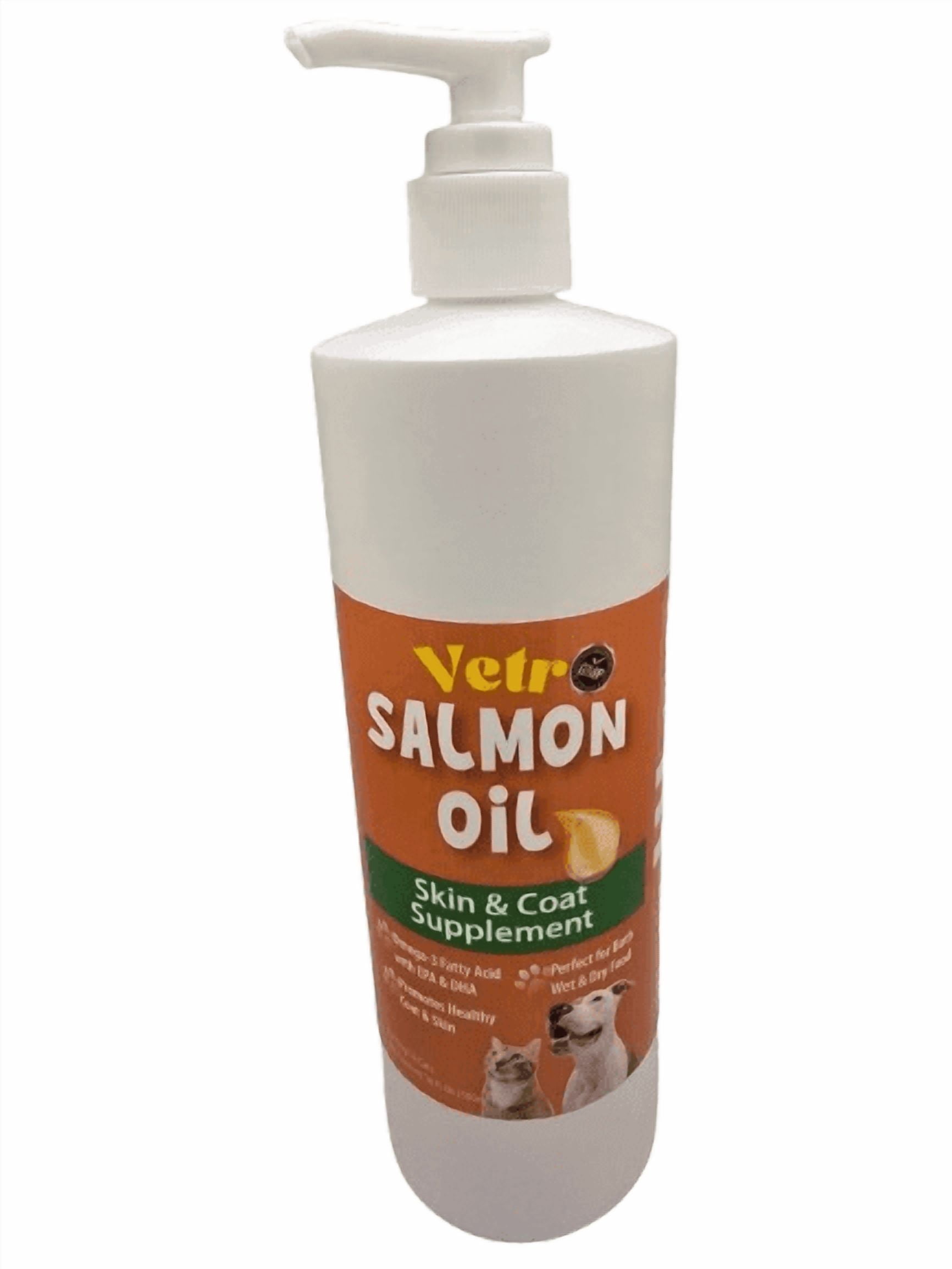 Norwegian Salmon Oil for Dogs & Cats, 16.9 oz - Omega 3 Fish Oil for Healthy Skin, Shiny Coat, Joint & Heart Health