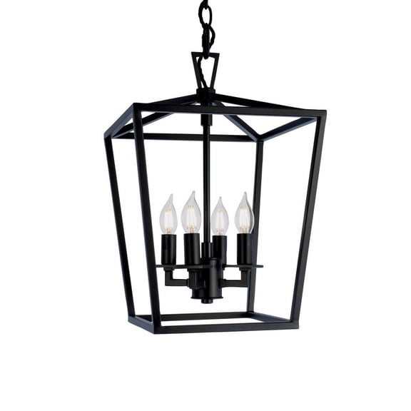 Norwell Lighting - 4 Light Small Cage Pendant In Traditional and Classic