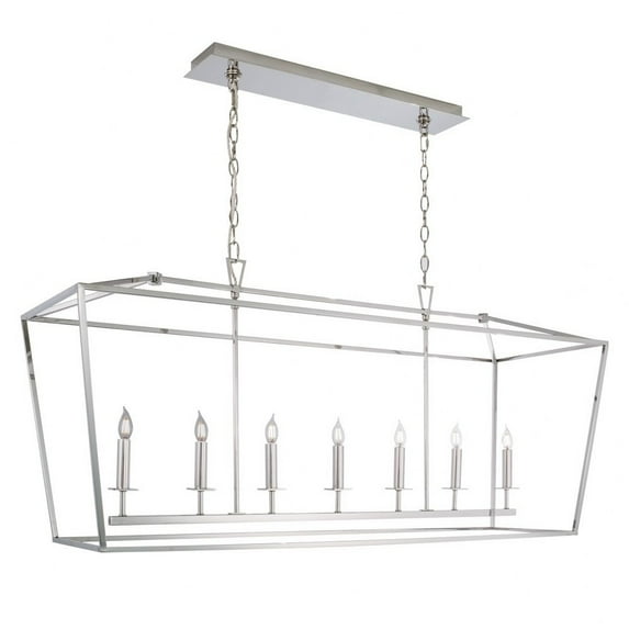 Norwell Lighting - 7 Light Linear Cage Pendant In Traditional and Classic